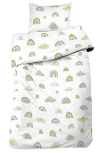 Påslakanset Spjälsäng Rainbows Grön 100x130cm Redlunds