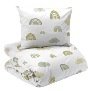 Påslakanset Spjälsäng Rainbows Grön 100x130cm Redlunds