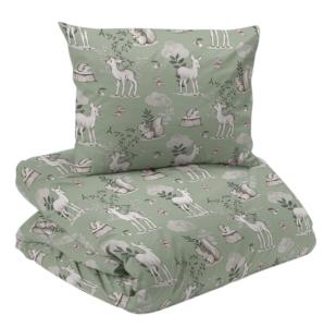 Påslakanset Spjälsäng Redlunds Bambi Grön 100x130cm