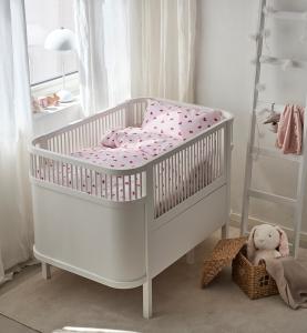 Påslakanset Spjälsäng Rosa Borganäs of Sweden Hjärtrud 100x130cm