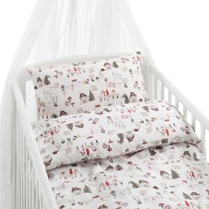 Jul Påslakanset Spjälsäng Fingal Vit 100x130cm Borganäs of Sweden