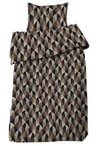 Percale Påslakanset Forth Brun/Svart 150x210cm Redlunds