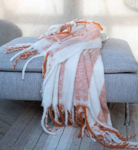 Pläd Fondaco Mia Orange Ullmix 130x170cm