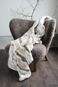 Pläd Fuskpäls Brun Fondaco Idre 130x170cm