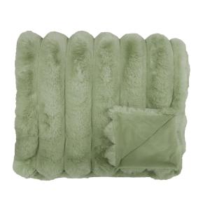 Pläd Fuskpäls Redlunds Brooklyn Ljusgrön 130x170cm