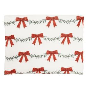 Fleecepläd Redlunds Christmas Bows Vit 130x170cm