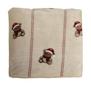 Fleecepläd Redlunds Nalle Linnebeige 130x150cm
