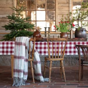 Pläd Röd Fondaco David 130x170cm