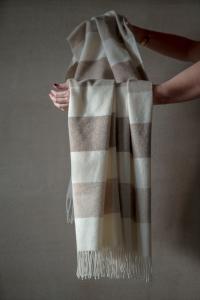 Pläd Santa Clara Natur 130x170cm Kosta Linnewäfveri