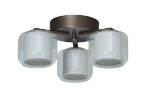 Plafond Amsterdam Vit/Brun 3L 46cm Aneta Lighting