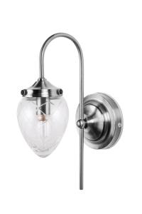 Vägglampa Glas Klar/Antikstål IP44 Globen Lighting Juni