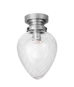 Plafond Glas Antikstål IP44 Globen Lighting Juni