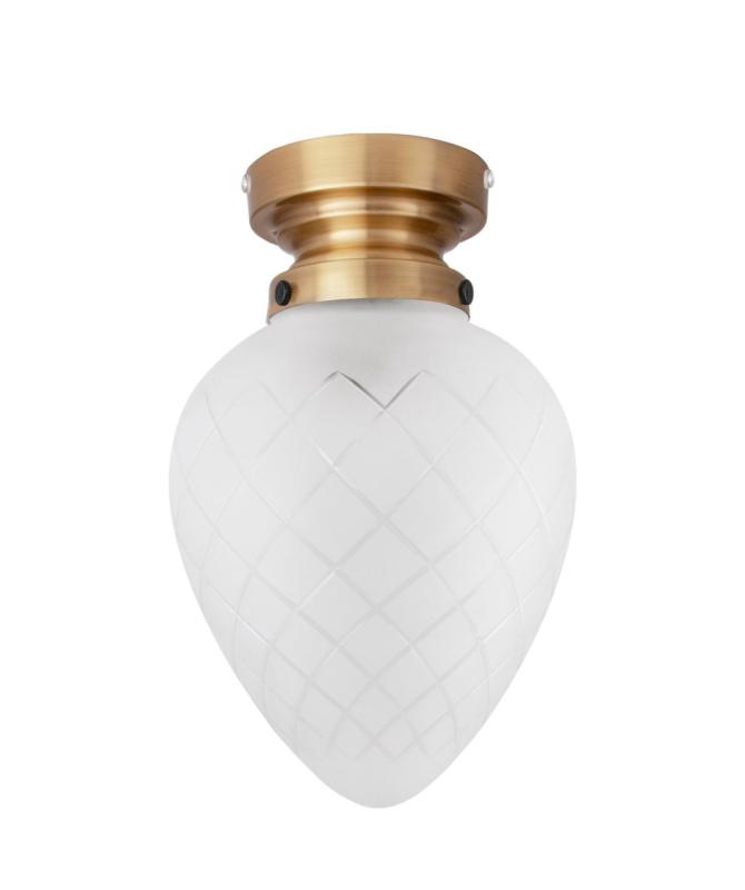 Plafond Glas Frostad Vit IP44 Globen Lighting Juni at lavanille