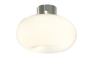Plafond Glas Manet Vit/Krom 25cm Aneta Lighting