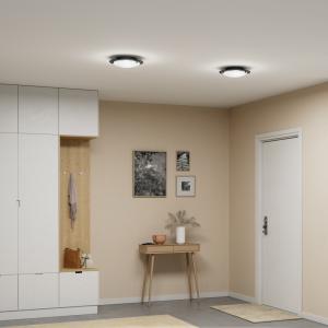 Plafond Glas Opal/Svart Dimbar Belid Cirklo 30cm