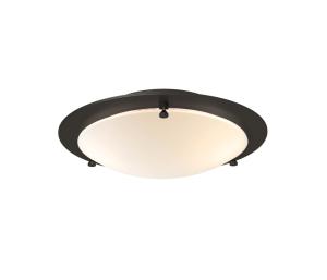 Plafond Glas Opal/Svart Dimbar Belid Cirklo 30cm