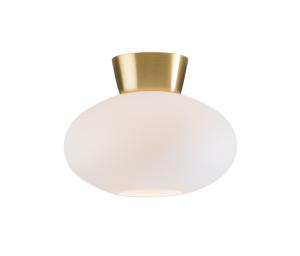 Plafond IP21 Glas Opal/Mässing Dimbar 27cm Belid Bullo