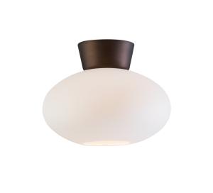 Plafond IP21 Glas Opal/Oxidbrun Dimbar 27cm Belid Bullo