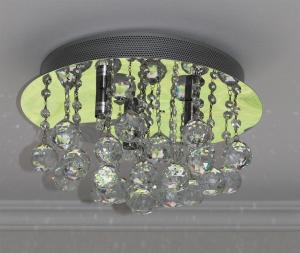 Plafond Kristall K9 Krom/Klar 35cm Oriva