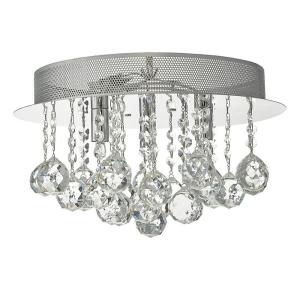 Plafond Kristall K9 Krom/Klar 35cm Oriva