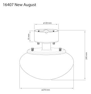 Plafond Silver/Vit 27cm Aneta Lighting New August