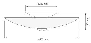 Plafond Glas Vit/Antik 50cm Aneta Lighting Vinranka