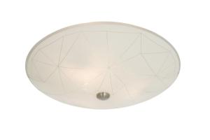 Plafond Glas Vit/Stål 42cm Aneta Lighting Sektor