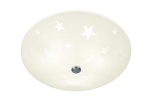 Plafond Glas Vit/Stål 42cm Aneta Lighting Stjärna