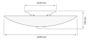 Plafond Glas Vit/Stål 50cm Aneta Lighting Nerine