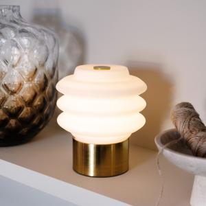 Portabel Bordslampa Diva Opal/Mässing 18cm Dyberg-Larsen