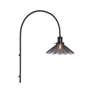 Vägglampa August Veckad Svart 25cm PR Home