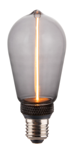 PR Home EDGE Edison LED-Lampa E27 Rökfärgad 6,4cm