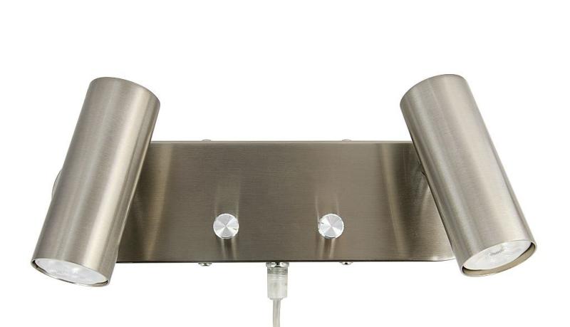 Oriva Sänglampa Vägg Satin 2xMini GU10 at lavanille