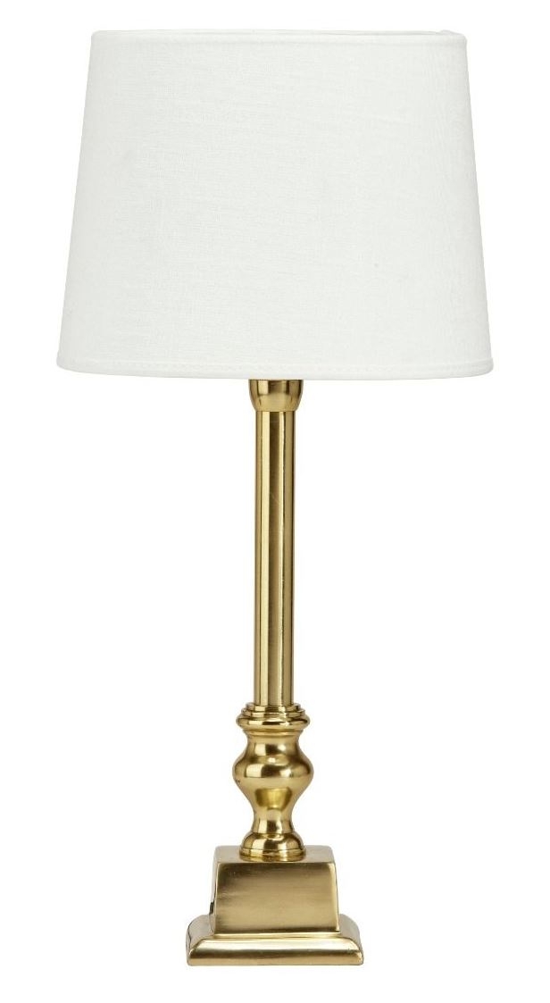 PR Home Linné Bordslampa Med Lampskärm Guld 46cm
