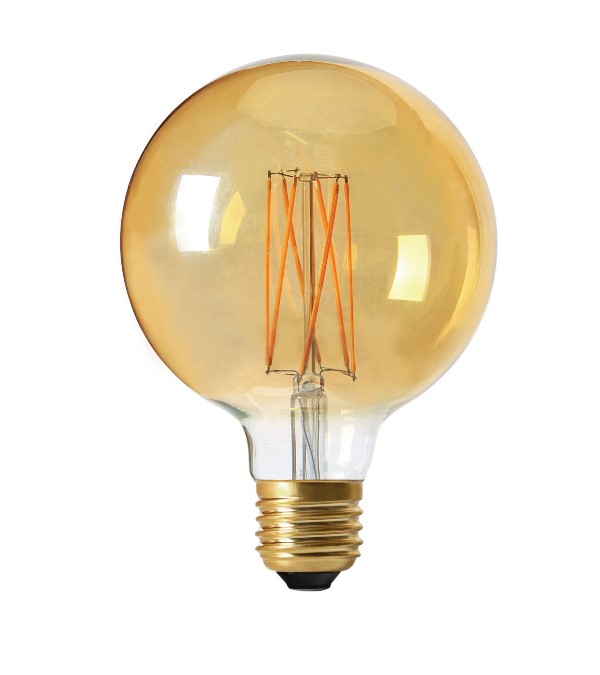 PR Home Elect LED Filament Globe 125mm Guld