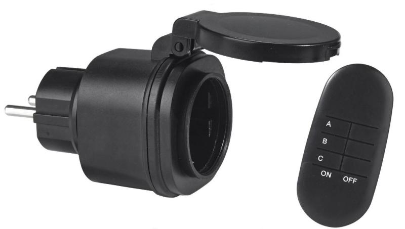 PR Home Fjärrströmbrytare Utomhus Svart 6 cm at lavanille