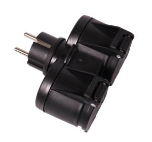 PR Home Grenkontakt 2:A IP44 Svart