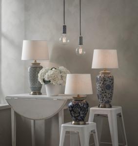 Lampfot Keramik Mörkblå PR Home Fang Hong 38cm