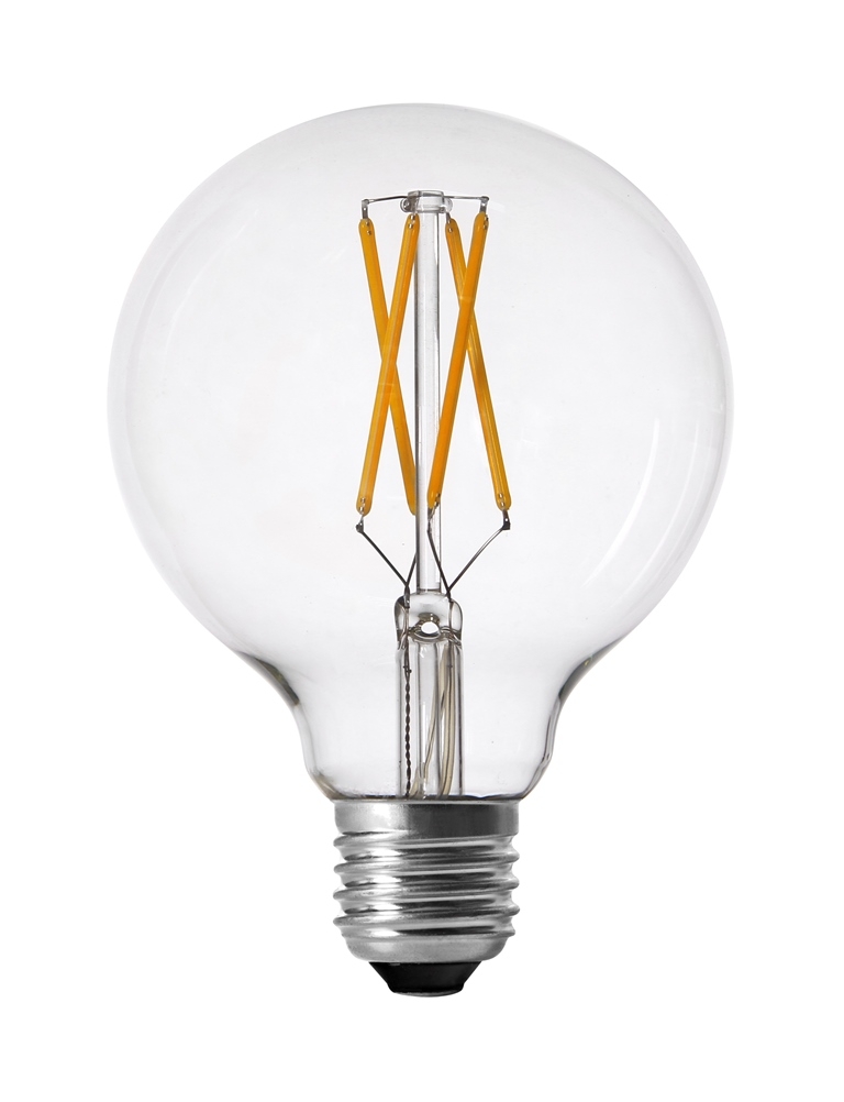 PR Home Shine LED Filament Ljuskälla Globe Klar E27 4W