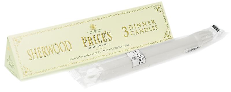 Price's Kronljus White at lavanille