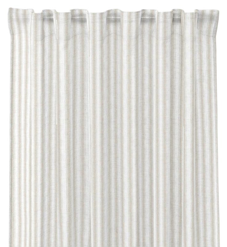 Randig Gardin Beige Redlunds Anna 140x250cm at lavanille