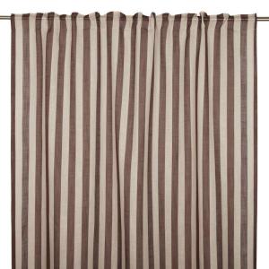 Randig Gardin Fondaco Disa Kaffebrun 135x280cm 2-Pack