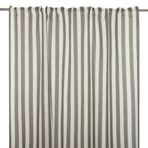 Randig Gardin Fondaco Disa Olivgrön 135x280cm 2-Pack