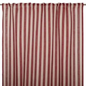 Randig Gardin Fondaco Disa Röd 135x280cm 2-Pack