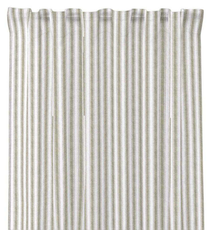 Gardin Randig Grön 2-Pack Redlunds Anna 140x250cm at lavanille