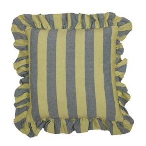 Randigt Kuddfodral Amalia Grön 45x45cm Fondaco