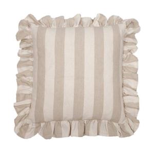 Randigt Kuddfodral Amalia Linnebeige 45x45cm Fondaco