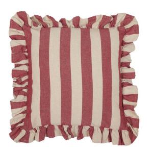 Randigt Kuddfodral Fondaco Amalia Röd 45x45cm