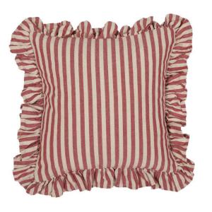 Randigt Kuddfodral Fondaco Svea Röd 45x45cm
