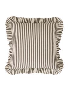 Randigt Kuddfodral Svanefors Tuva Brun 45x45cm